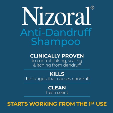 Nizoral Champú anticaspa con 1% de ketoconazol, aroma fresco, 14 onzas líquidas (paquete de 2)