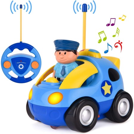 Liberty Imports juguete de auto de carrera a radio control para niños pequeños caricaturas animadas (embalaje en inglés).