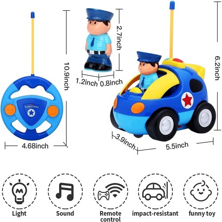 Liberty Imports juguete de auto de carrera a radio control para niños pequeños caricaturas animadas (embalaje en inglés).