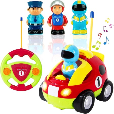 Liberty Imports juguete de auto de carrera a radio control para niños pequeños caricaturas animadas (embalaje en inglés).