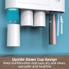 Soporte para cepillos de dientes montado en la pared, kit de exprimidor automático de pasta de dientes, soporte magnético para