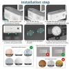 Soporte para cepillos de dientes montado en la pared, kit de exprimidor automático de pasta de dientes, soporte magnético para