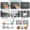 Soporte para cepillos de dientes montado en la pared, kit de exprimidor automático de pasta de dientes, soporte magnético para