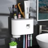 Soporte para cepillos de dientes montado en la pared, kit de exprimidor automático de pasta de dientes, soporte magnético para