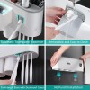 Soporte para cepillos de dientes montado en la pared, kit de exprimidor automático de pasta de dientes, soporte magnético para