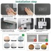 Soporte para cepillos de dientes montado en la pared, kit de exprimidor automático de pasta de dientes, soporte magnético para
