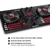 Numark Mixtrack Platinum FX Controlador para DJ, para Serato DJ, con control de 4 cubiertas, mezclador, interfaz de audio