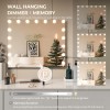 ZL ZELing Espejo de tocador con luces, espejo de maquillaje de mesa con 9 luces LED, control táctil inteligente, 3 colores,