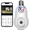 LaView Cámara de seguridad con bombilla de 4MP 2.4GHz, cámaras de seguridad 2K de 360° inalámbricas para exteriores e