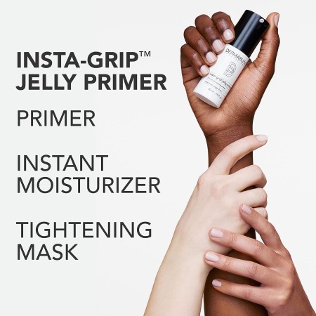 Dermablend Insta-Grip Jelly Primer, maquillaje facial, pre-base facial sin silicona para piel seca, minimización de poros con