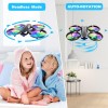 4DRC V16 Drone con cámara para niños, cámara FPV 1080P Mini RC Quadcopter juguete para principiantes con 7 colores de luces LED,