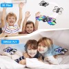 4DRC V16 Drone con cámara para niños, cámara FPV 1080P Mini RC Quadcopter juguete para principiantes con 7 colores de luces LED,