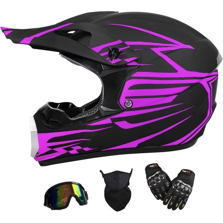 Casco de motocross para jóvenes y niños, casco de motocross de cara completa para exteriores, ATV, todoterreno, casco de