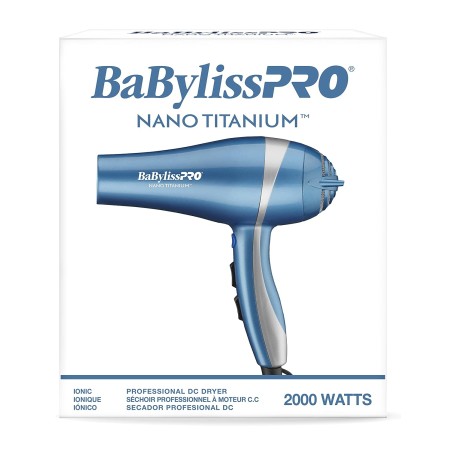 BaBylissPRO Nano Titanium Secadora de Pelo de 2000 vatios, 1 unidad.