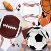 Decoraciones deportivas para fiestas de cumpleaños, 80 unidades, platos y servilletas para fiestas deportivas, béisbol, fútbol,