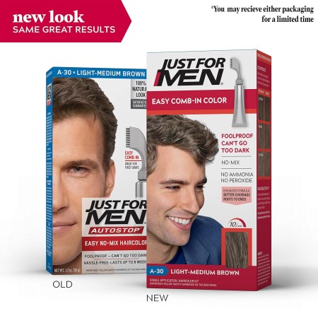 Solo para hombres Auto Stop, tintura química para el cabello, 1, Café Oscuro