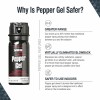 Sabre Tactical Pepper Gel con funda para cinturón para fácil transporte, spray OC de máxima fuerza policial, seguridad abatible