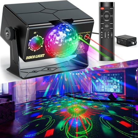 Luces de discoteca, luces de fiesta, luces estroboscópicas de caivimvn activadas por sonido, luces LED para DJ, múltiples