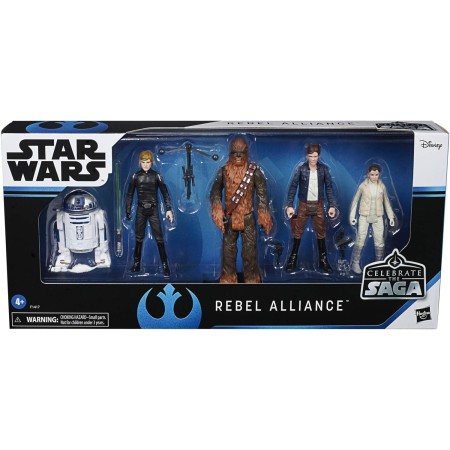 STAR WARS Celebrate The Saga Toys Rebel Alliance - Juego de figuras de acción coleccionables a escala de 3.75 pulgadas, paquete