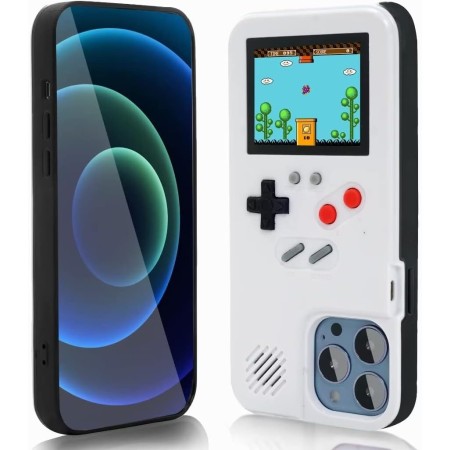 Gameboy - Carcasa para iPhone, diseño retro de 36 juegos clásicos, con pantalla de video a color, a prueba de golpes y arañazos