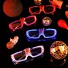 Dunzy Paquete de 100 lentes de luz LED de 5 colores, gafas de neón que brillan en la oscuridad, gafas de sol intermitentes para