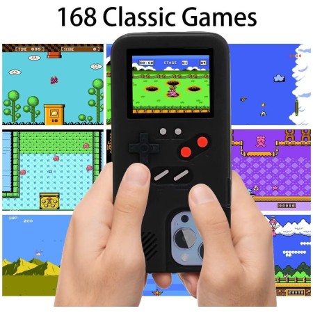 Gameboy - Carcasa para iPhone, diseño retro de 36 juegos clásicos, con pantalla de video a color, a prueba de golpes y arañazos