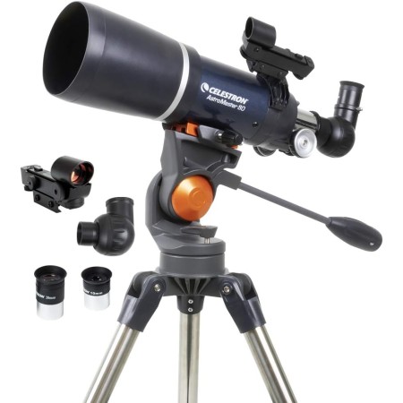 Celestron - Telescopio AstroMaster 70AZ - Telescopio refractor - Óptica de vidrio totalmente recubierta - Trípode de altura