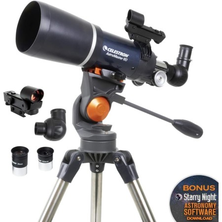 Celestron - Telescopio AstroMaster 70AZ - Telescopio refractor - Óptica de vidrio totalmente recubierta - Trípode de altura