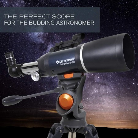 Celestron - Telescopio AstroMaster 70AZ - Telescopio refractor - Óptica de vidrio totalmente recubierta - Trípode de altura