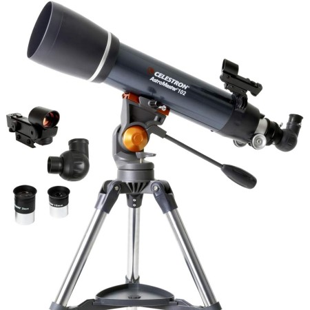 Celestron - Telescopio AstroMaster 70AZ - Telescopio refractor - Óptica de vidrio totalmente recubierta - Trípode de altura