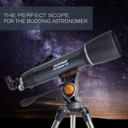 Celestron - Telescopio AstroMaster 70AZ - Telescopio refractor - Óptica de vidrio totalmente recubierta - Trípode de altura