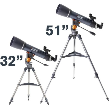 Celestron - Telescopio AstroMaster 70AZ - Telescopio refractor - Óptica de vidrio totalmente recubierta - Trípode de altura