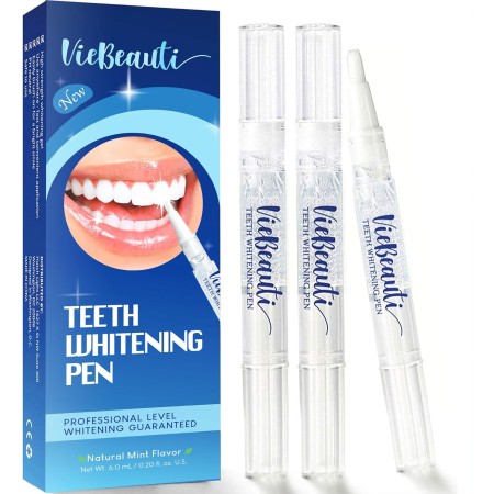 VieBeauti Bolígrafo blanqueador dental (3 piezas), más de 30 usos, eficaz, sin dolor, sin sensibilidad, apto para viajes, fácil