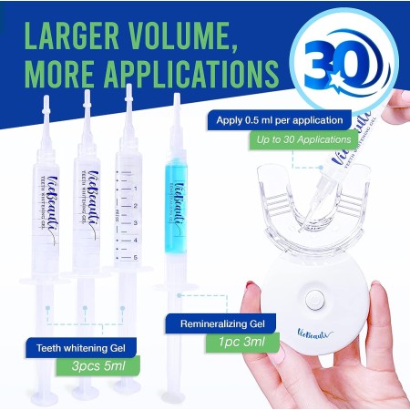 VieBeauti Bolígrafo blanqueador dental (3 piezas), más de 30 usos, eficaz, sin dolor, sin sensibilidad, apto para viajes, fácil