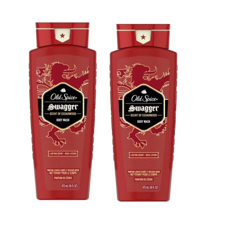 Old Spice Gel de baño Swagger para hombre, aroma de ducha 24/7, 16 onzas líquidas (paquete de 4)