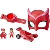 PJ Masks - Power Pack Set de juguetes de Catboy para preescolar, con 2 figuras de acción, vehículo, pulsera y máscara de disfraz