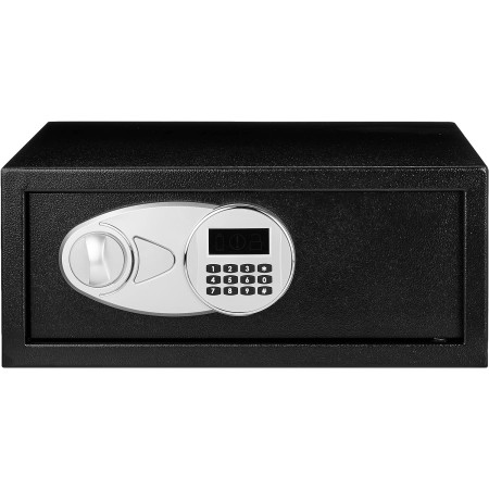 Amazon Basics Caja fuerte de seguridad de acero con teclado electrónico, dinero seguro, joyas, documentos de identificación, 0.5