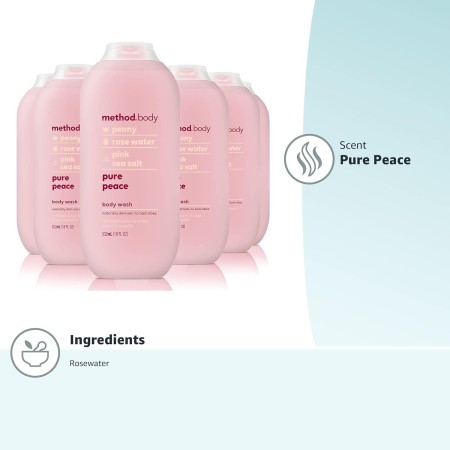 Method Gel de baño, Pure Peace, sin parabenos ni ftalatos, 28 onzas (paquete de 1)