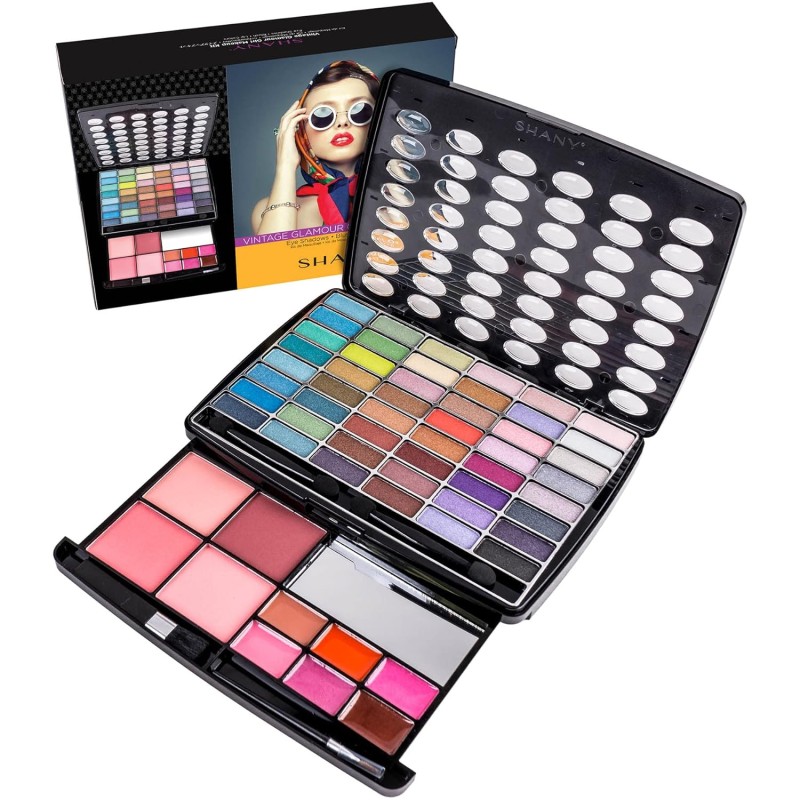 SHANY Beauty Book - Kit de maquillaje todo en uno, juego de maquillaje de viaje, 35 colores, sombra de ojos, cejas, rubores,