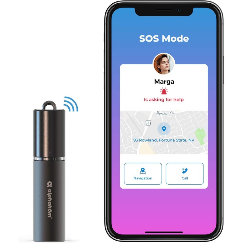 Alphahom Alarma de seguridad personal para mujeres, bocinas de seguridad inteligentes Care Go, sirena de emergencia uno a muchos