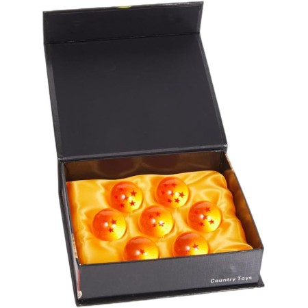 Country Toys - Bolas coleccionables de cristal con estrellas de Dragon Ball Z, de tamaño mediano (1.06, 1.37, 1.69, 2.24, 2.99