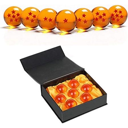 Country Toys - Bolas coleccionables de cristal con estrellas de Dragon Ball Z, de tamaño mediano (1.06, 1.37, 1.69, 2.24, 2.99