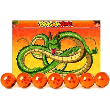 Country Toys - Bolas coleccionables de cristal con estrellas de Dragon Ball Z, de tamaño mediano (1.06, 1.37, 1.69, 2.24, 2.99