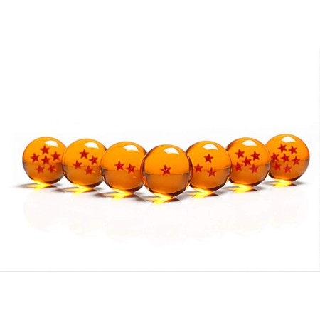 Country Toys - Bolas coleccionables de cristal con estrellas de Dragon Ball Z, de tamaño mediano (1.06, 1.37, 1.69, 2.24, 2.99
