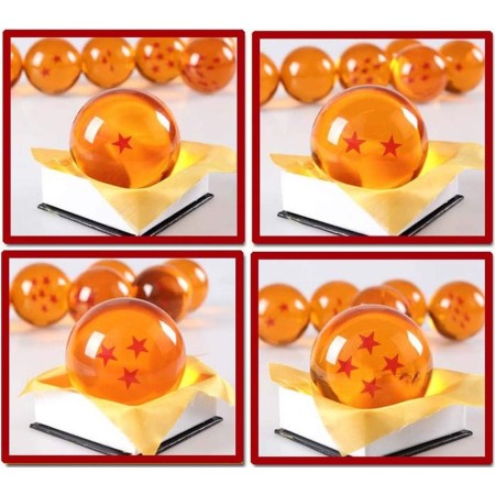 Country Toys - Bolas coleccionables de cristal con estrellas de Dragon Ball Z, de tamaño mediano (1.06, 1.37, 1.69, 2.24, 2.99