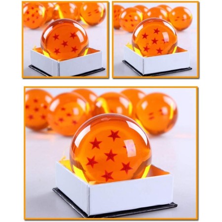 Country Toys - Bolas coleccionables de cristal con estrellas de Dragon Ball Z, de tamaño mediano (1.06, 1.37, 1.69, 2.24, 2.99