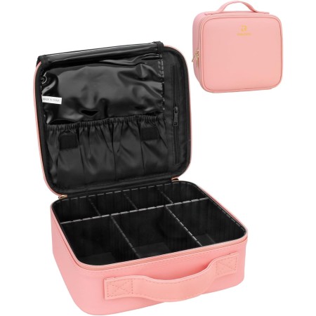 MONSTINA Estuches de maquillaje, bolsa de maquillaje de viaje profesional, bolsa organizadora portátil para cosméticos, brochas