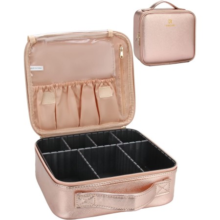 MONSTINA Estuches de maquillaje, bolsa de maquillaje de viaje profesional, bolsa organizadora portátil para cosméticos, brochas