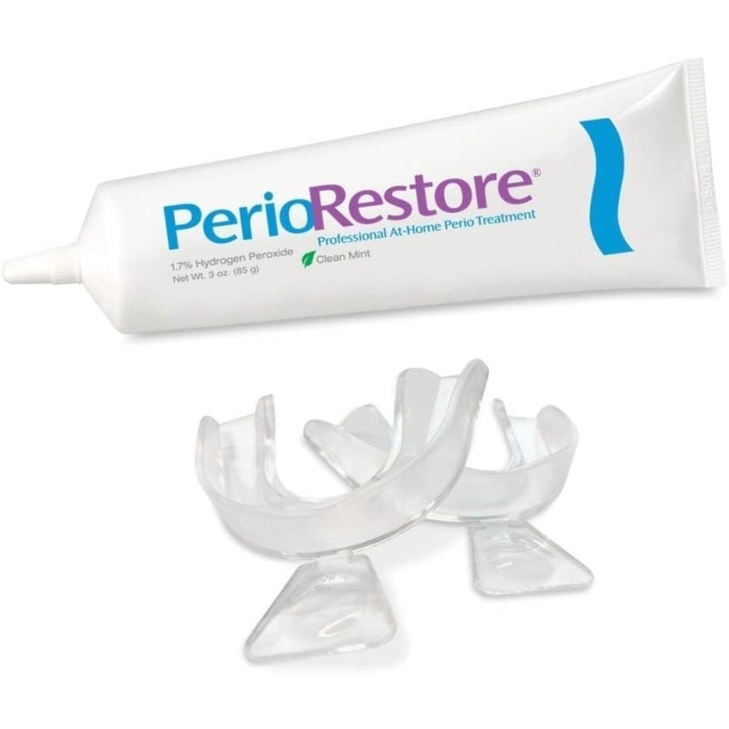 Tubo Perio Restore® Gel de 3 onzas tratamiento de limpieza oral con peróxido de hidrógeno al 1,7% gel limpiador oral. Incluye