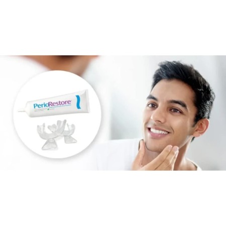 Tubo Perio Restore® Gel de 3 onzas tratamiento de limpieza oral con peróxido de hidrógeno al 1,7% gel limpiador oral. Incluye